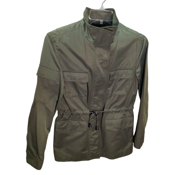 NVLT Cinch Waist Field Jacket in Olive Khaki SIZE Small - Picture 3 of 6